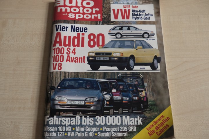 Deckblatt Auto Motor und Sport (11/1991)
